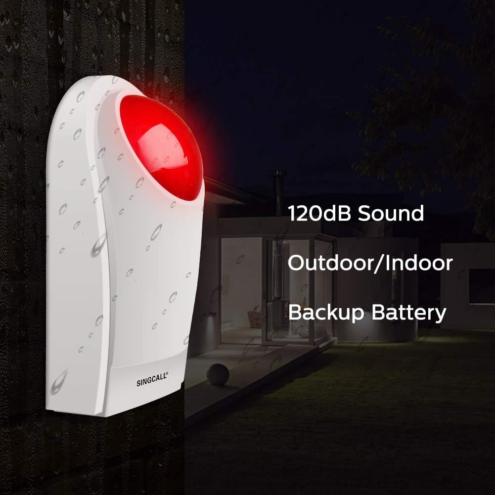 Waterproof Outdoor Emergency Strobe Siren Alarm Kit with 2 Call Buttons A2201