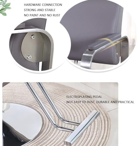 Grey Barber Chair with Heavy Duty Hydraulic Pump, 360 Degrees Swivel B171