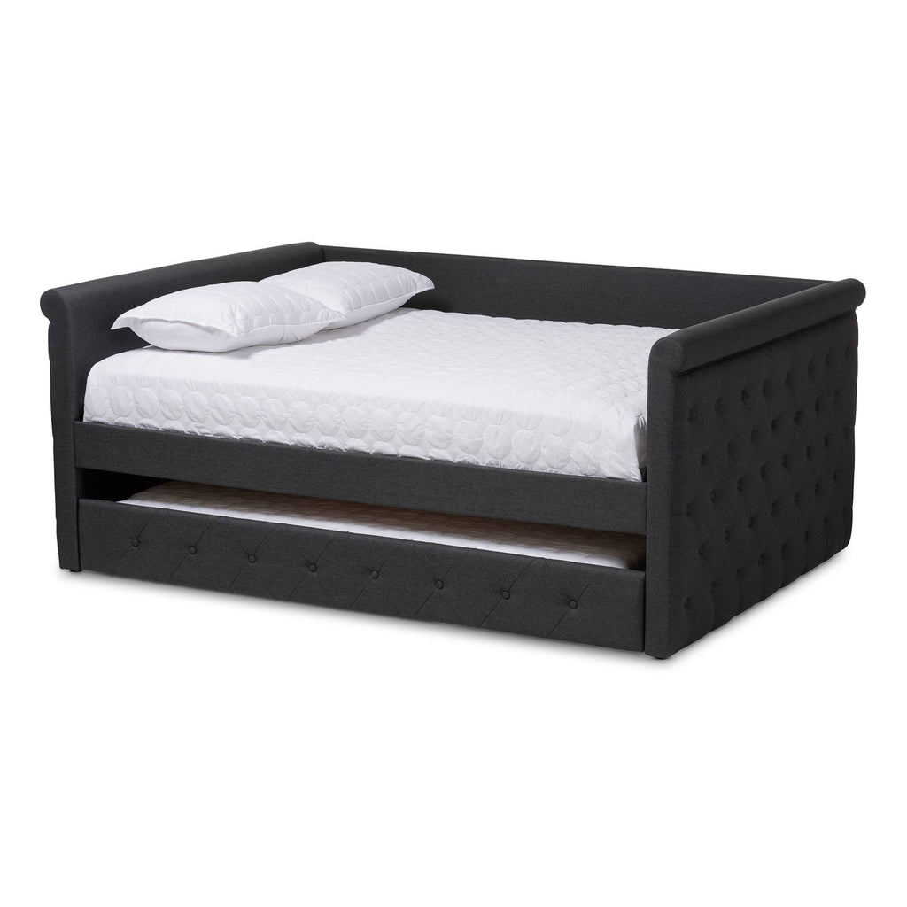 Queen Dark Grey Daybed with Trundle M709