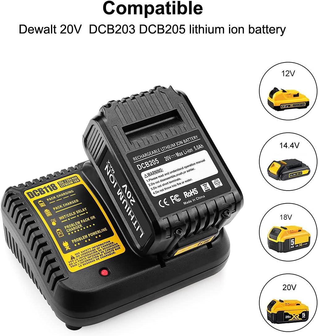 2 Pack 20V MAX Lithium Battery and Charger F907