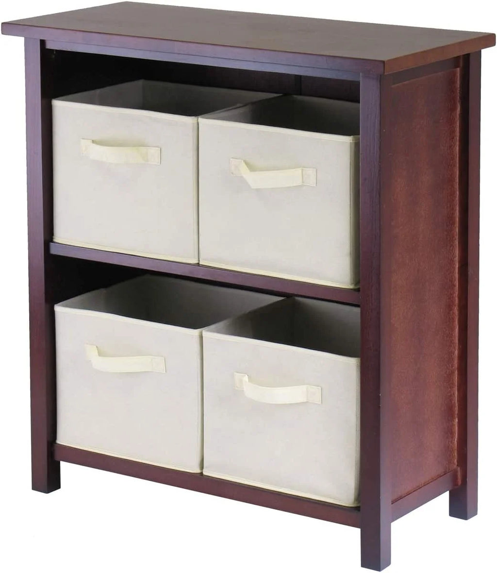 Walnut Beige Storage Organization Y7069