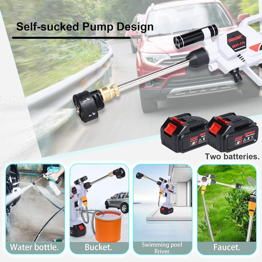 Cordless Portable Pressure Washer with 2 Batteries P96603