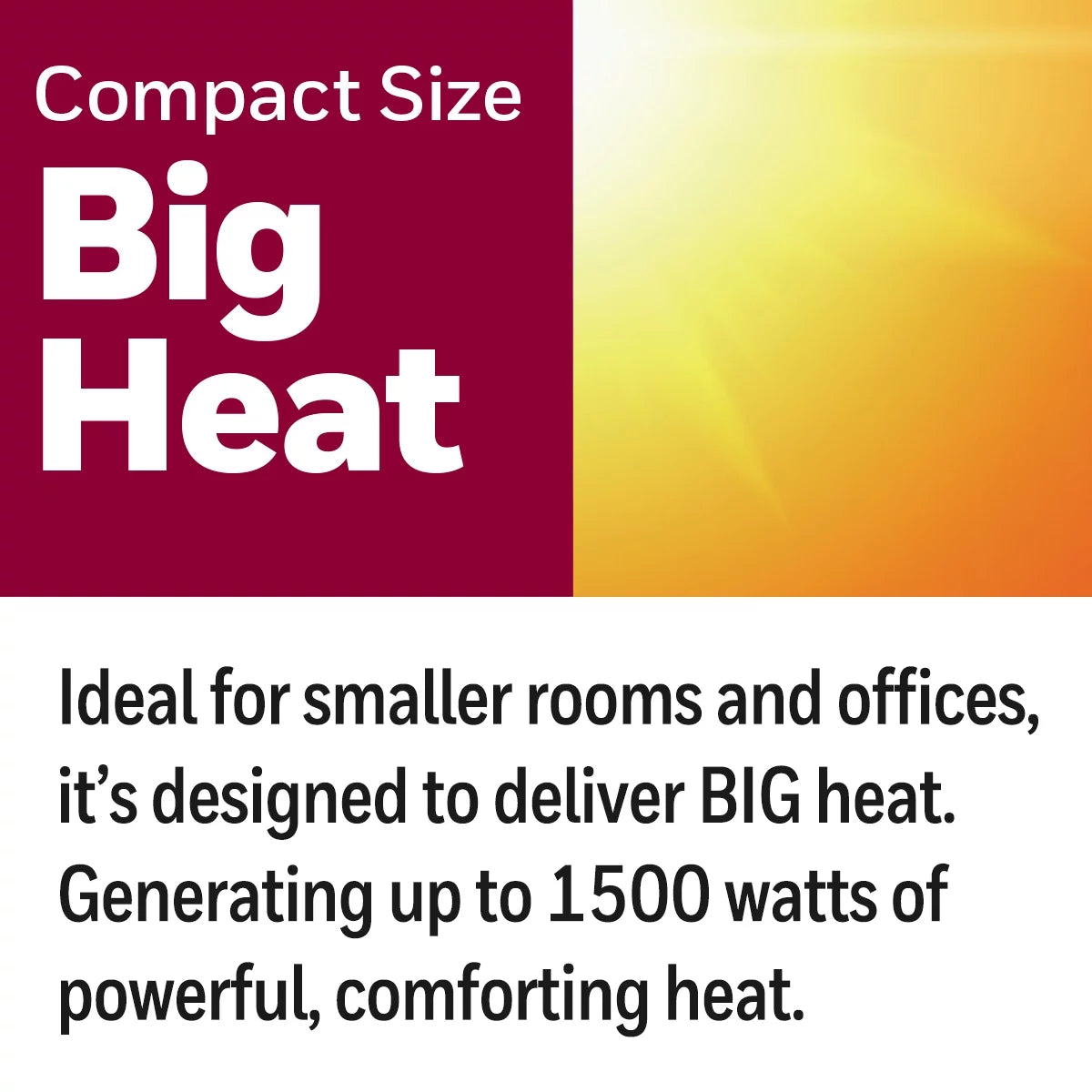 Black Digital Ceramic Compact Heater B637