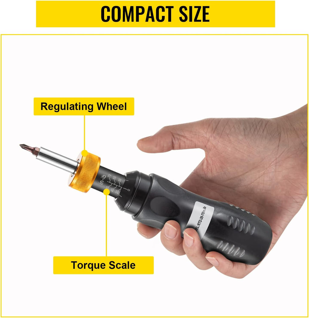 1/4 Drive Adjustable Torque Screwdriver with Bits & Case B7680