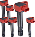 6pcs Ignition Coil Pack for Honda Saturn Acura Odyssey Pilot Ridgeline Accord V6 3.0L 3.2L 3.5L 3.7L 1999-2008 M84140