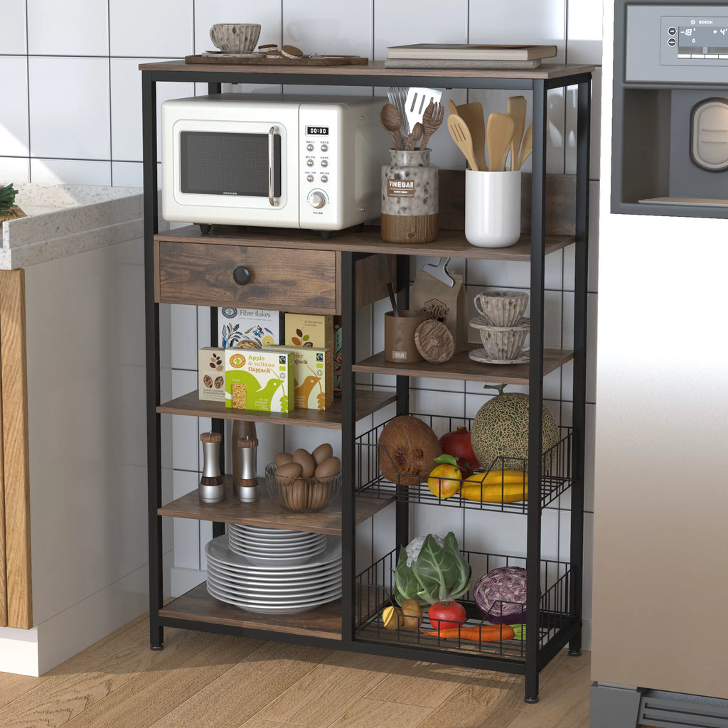 5-Tier Kitchen Bakers Rack with Storage G1151