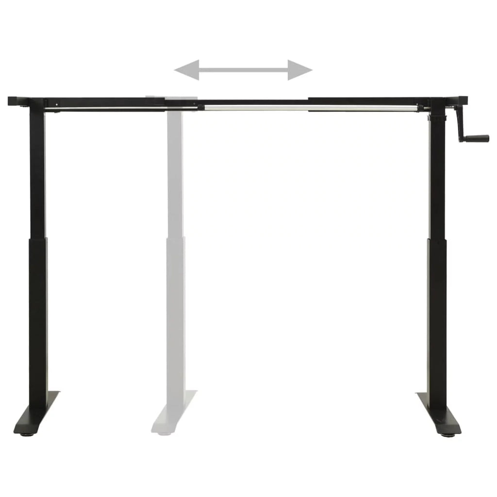 Manual Height Adjustable Standing Desk Frame Black N8838