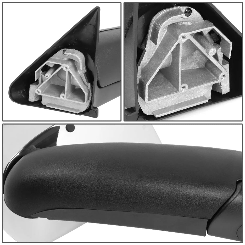 Pair Manual Adjustment Flip Up Towing Mirror Chrome Cover C429