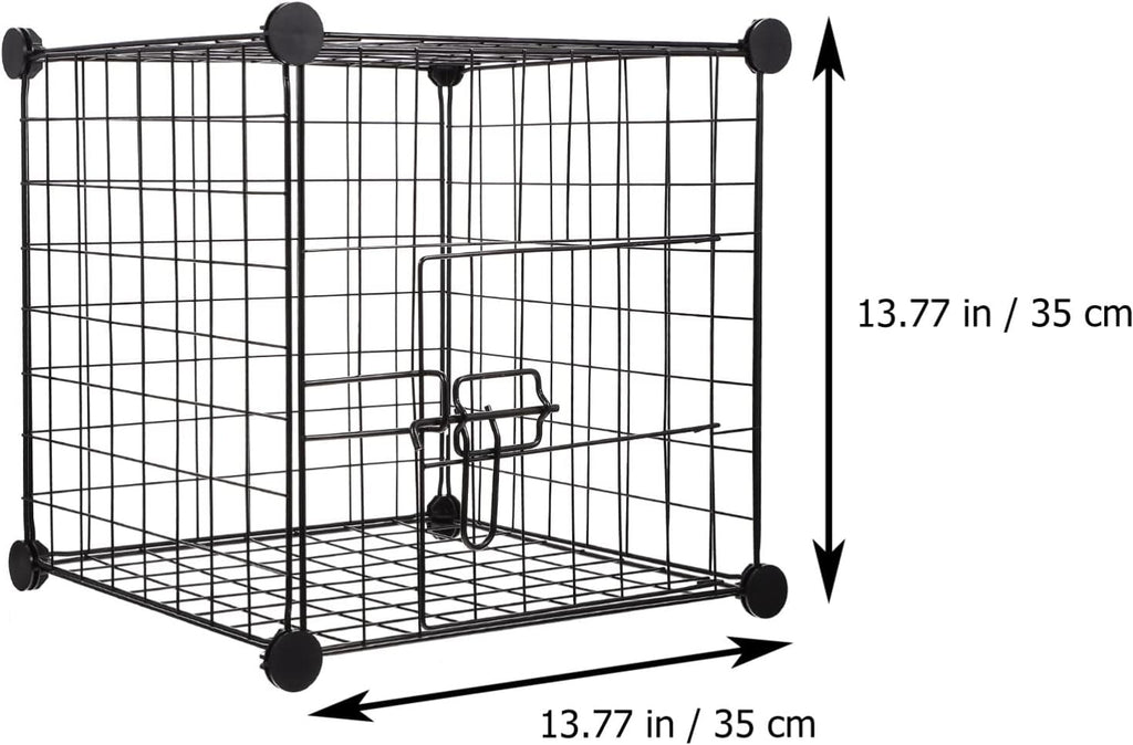 Black Pack of 2 Foldable Metal Dog Exercise Playpen U93701