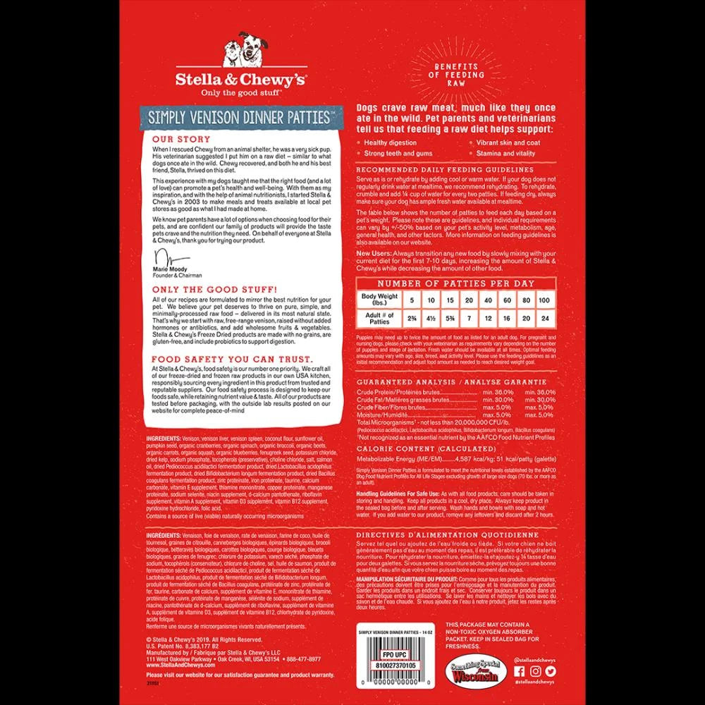Freeze-Dried Raw Dog Food 14 oz G33394