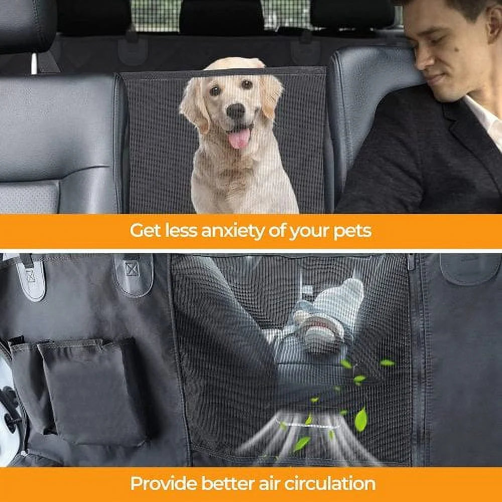 100% Waterproof Dog Car Seat Cover with Mesh Window A709
