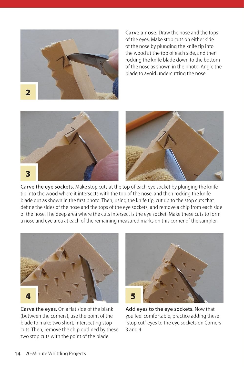 Whittling Projects: Step-by-Step Instructions & Photos to Carve Wood Figures F308995