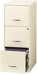 18 3 Drawer Vertical File Cabinet in Pearl White Q99868