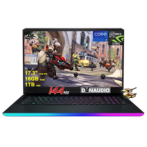 17.3" FHD 144Hz Gaming Laptop i9-12900H 64GB RAM 2TB SSD RTX 3060 6GB Black S948