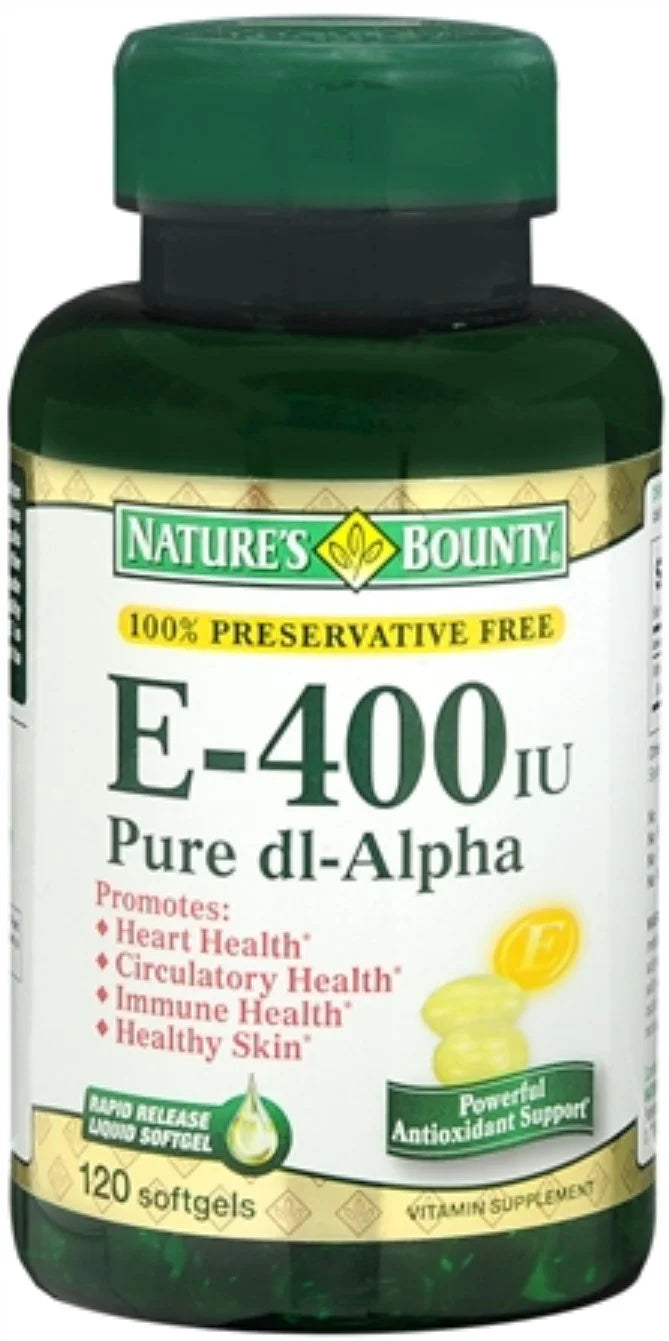 Vitamin E 400 IU Softgels DL-Alpha 120 Soft Gels Pack of 2 B266728