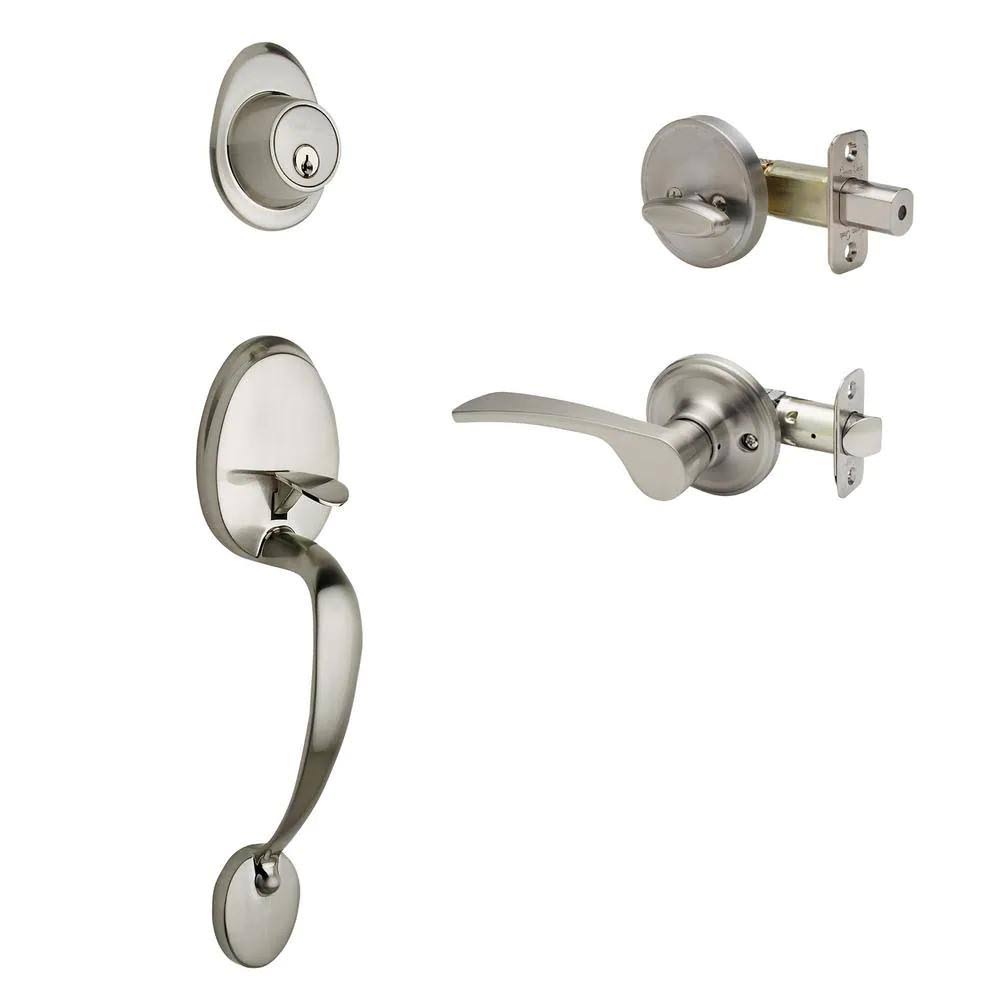 Satin Stainless Lever Door Handleset I85411