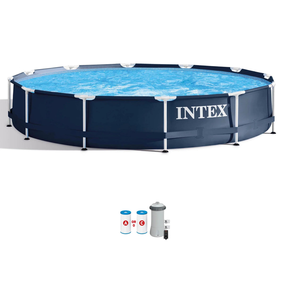 Metal Frame Above Ground Swimming Pool with Pump Z228761