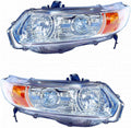 Headlight Assembly Projector Pair Chrome LED M87697
