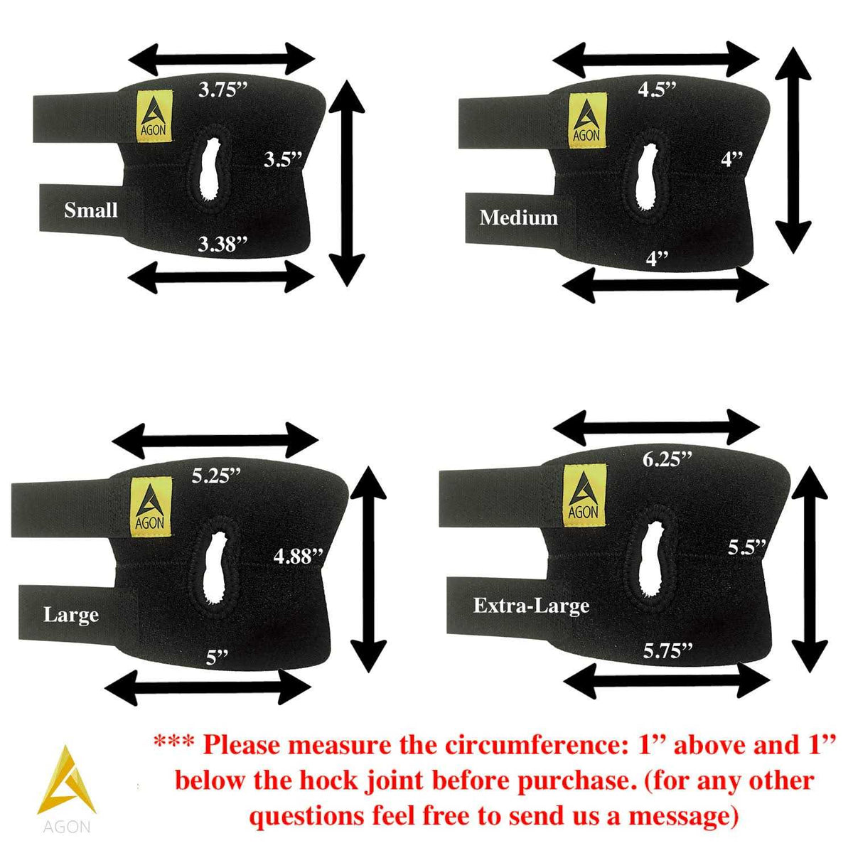 Dog Rear Hock Joint Brace Compression Wrap With Straps D423