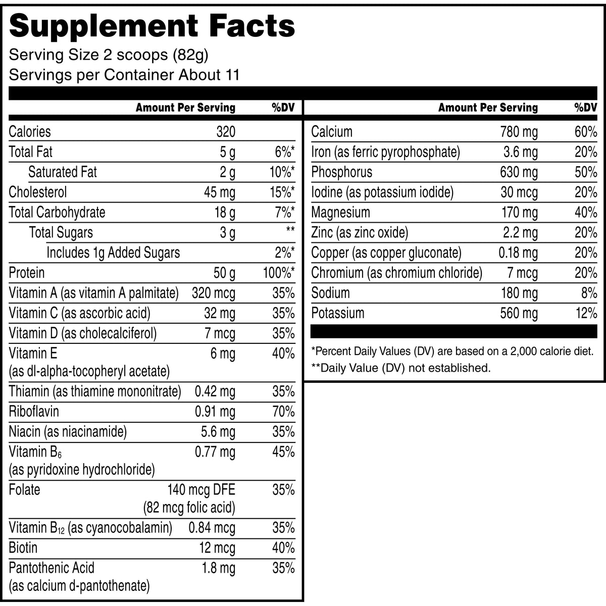 Vanilla Protein Powder 2 Pound U721