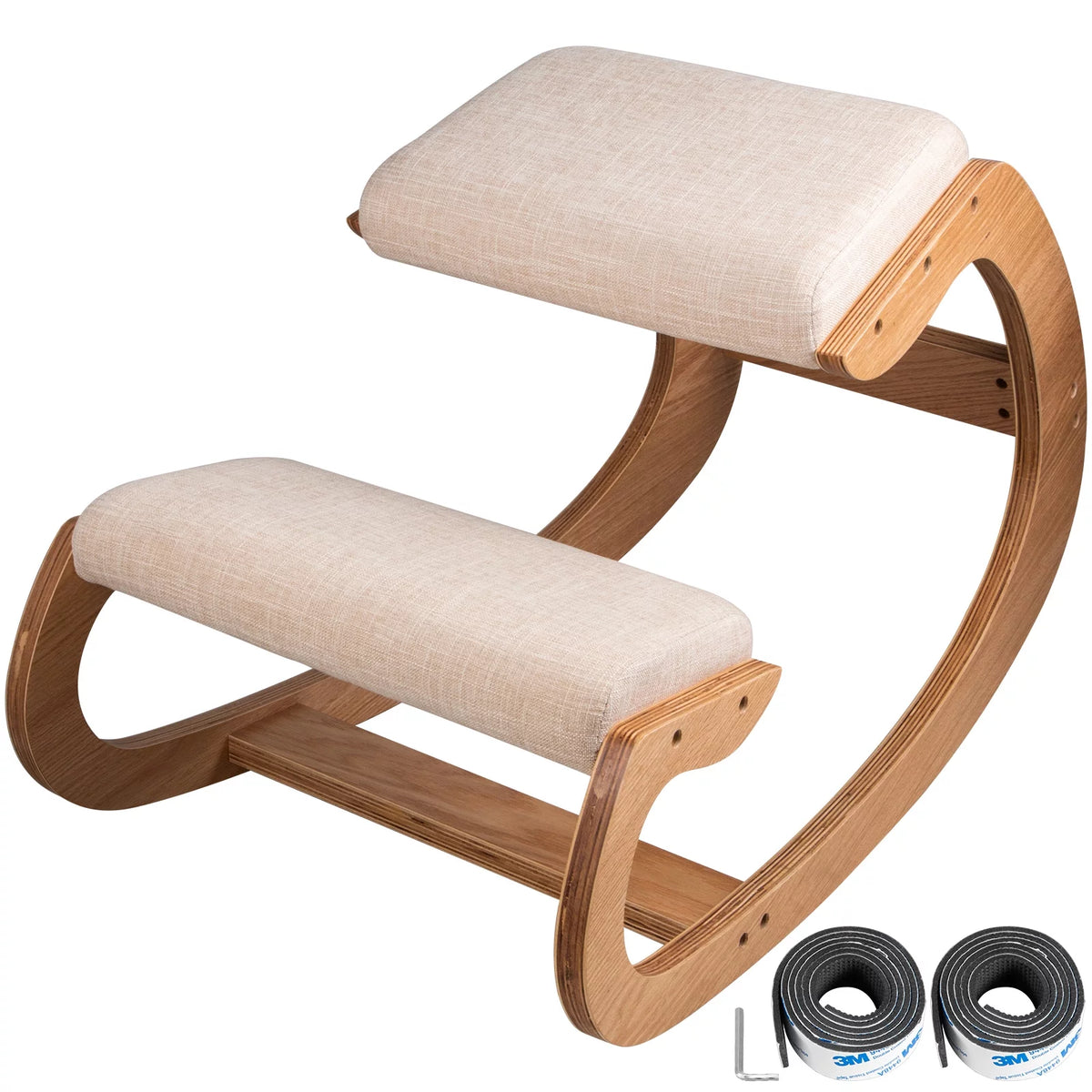 Ergonomic Kneeling Chair Wooden Stool O8742