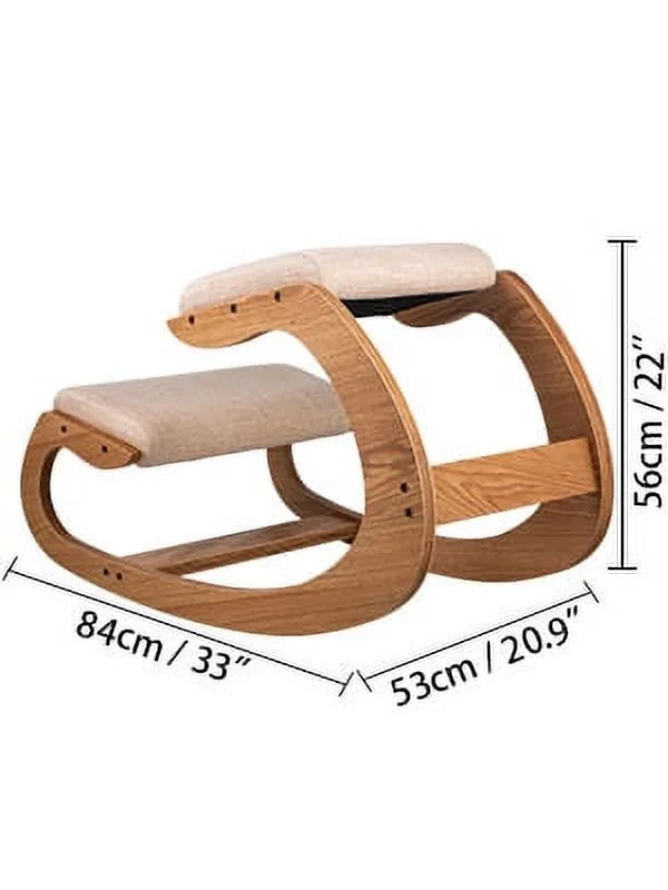Ergonomic Kneeling Chair Wooden Stool O8742