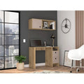 Light Oak & Taupe Office Desk Set V143