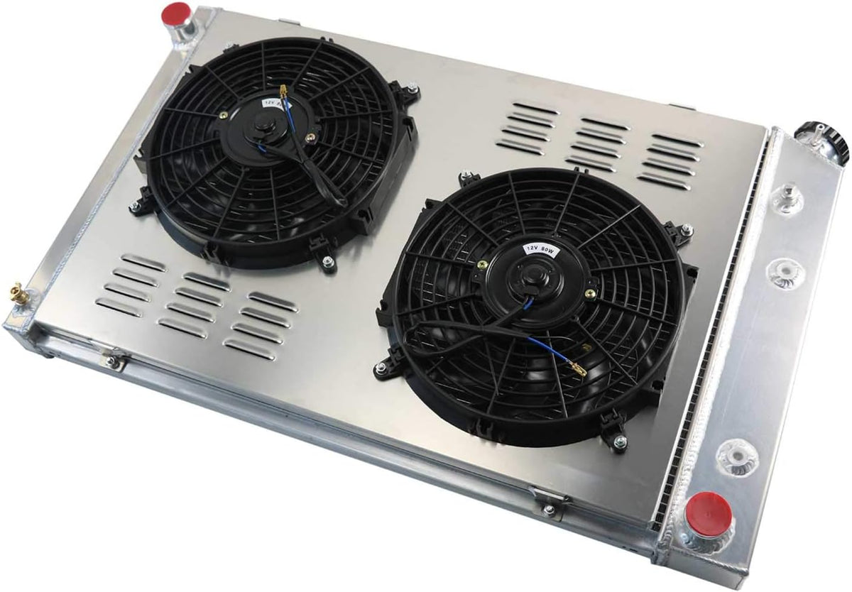 Aluminum Radiator with Shroud and 2x12'' Fan with Thermostat L6051
