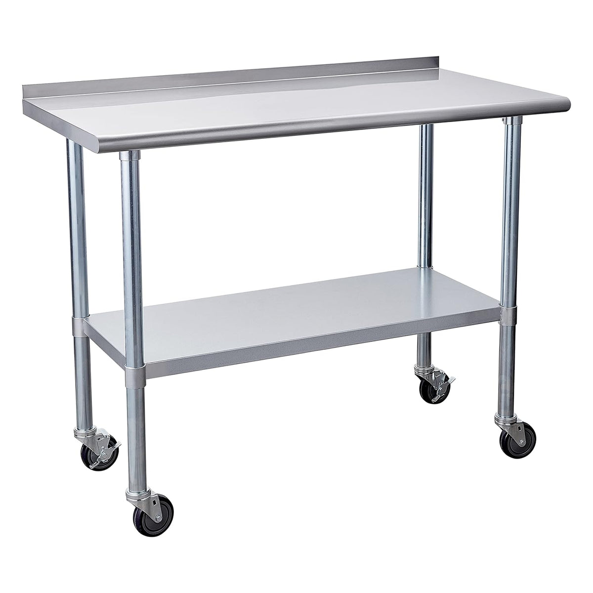 Stainless Steel Table 24 x 36 Inches with Caster Wheels and Undershelf H1339