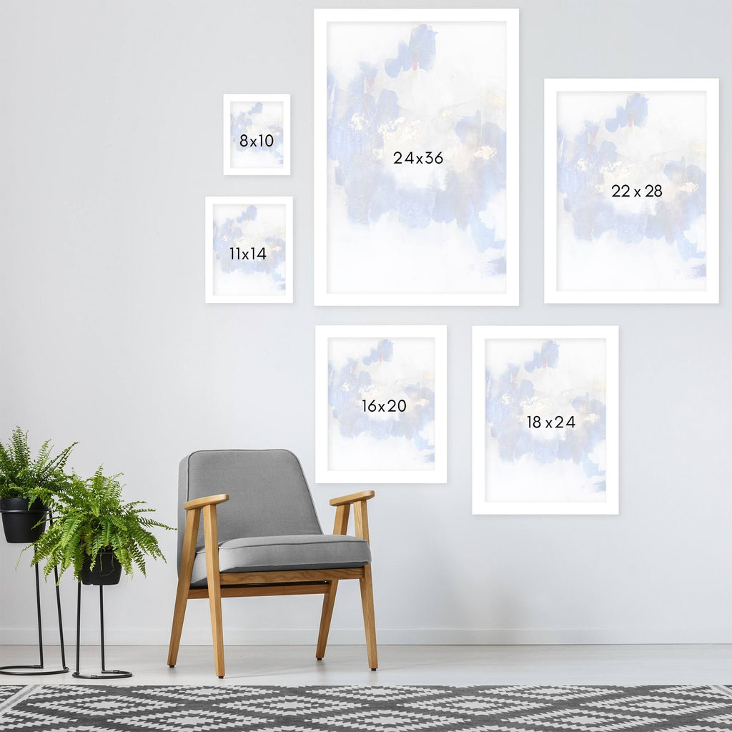 2 Piece White Framed Print Set S302704