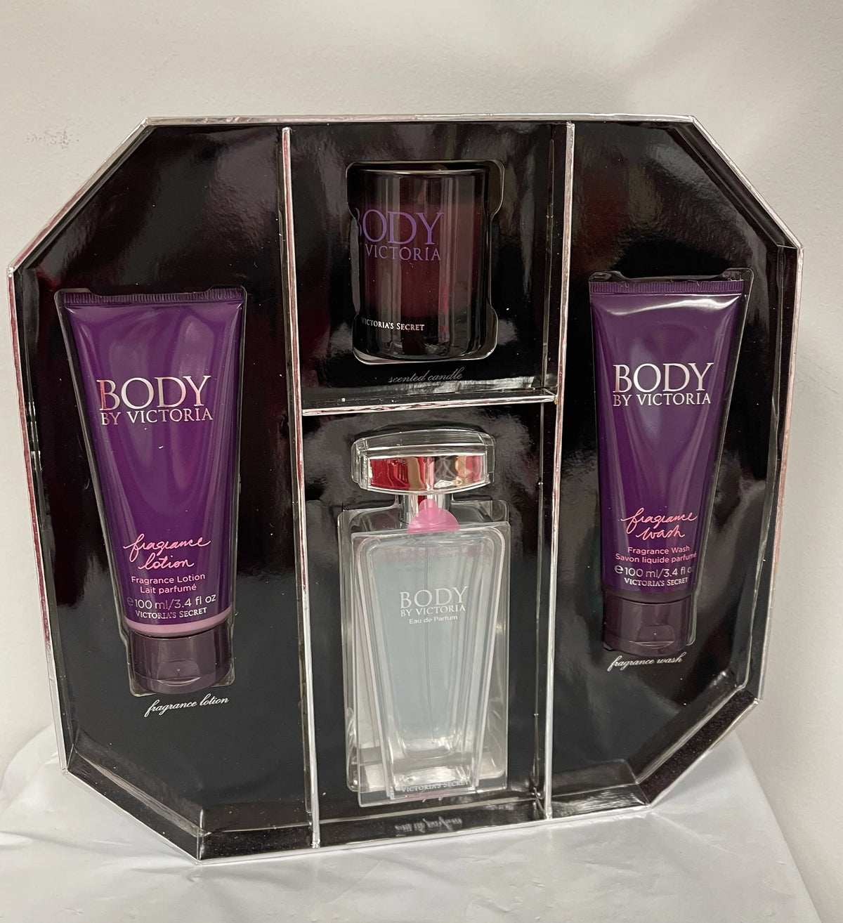 Eau De Parfum Gift Set Fragrance Lotion Body Wash Candle V738