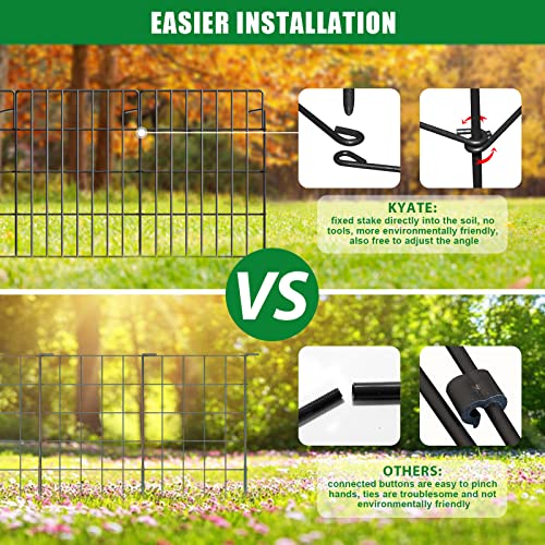 30 Pack Black Metal Wire Garden Fence K529