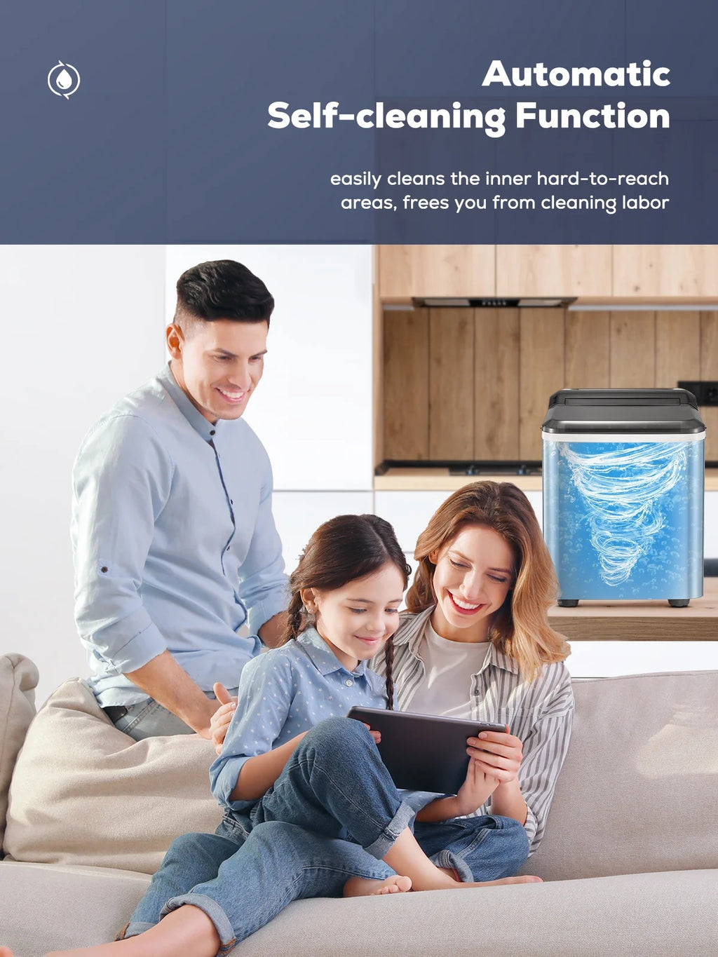 Countertop Ice Maker 28lbs in 24h Stainless Steel U53300