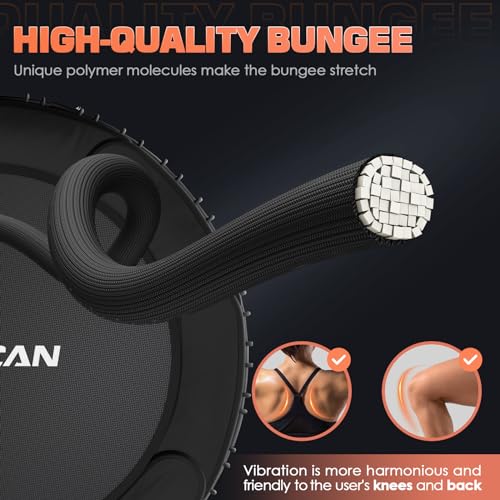40"/48" Foldable Mini Trampoline with Durable Bungees Y487465