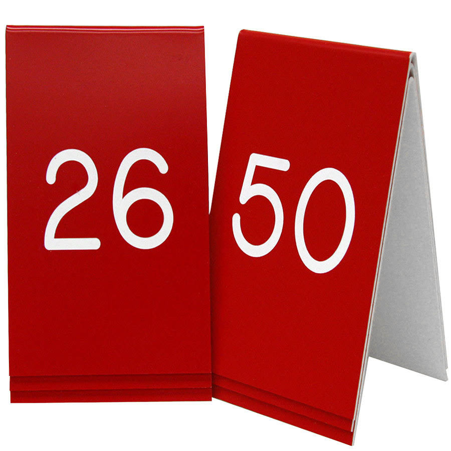 Red/White Number Tent Set (26-50) L2631