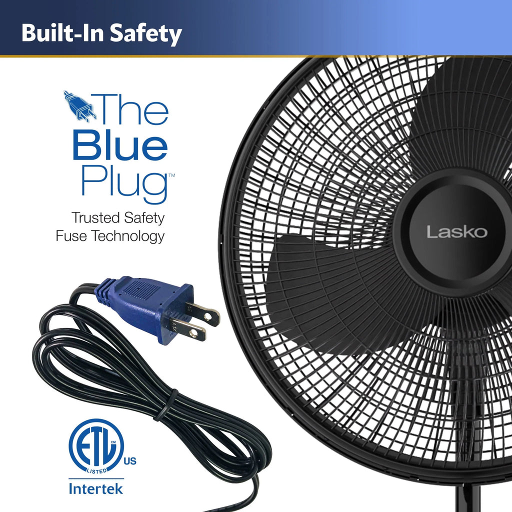 16 Oscillating Adjustable Pedestal Fan with 3-Speeds T420088