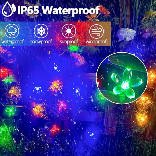 32LED 55FT Solar String Lights with 8 Lighting Modes R8684