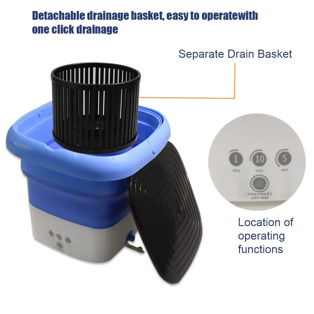 Portable Foldable Mini Washer and Dryer Combo Y92026