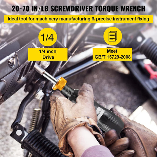 1/4 Drive Adjustable Torque Screwdriver with Bits & Case B7680