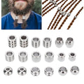 18pcs Stainless Steel Beard Beads V23288