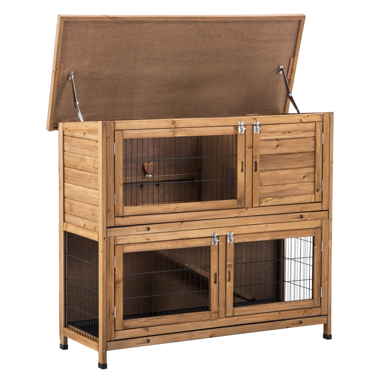 48x22 Wood Chicken Coop Hen House Rabbit Hutch Poultry Cage Y1155