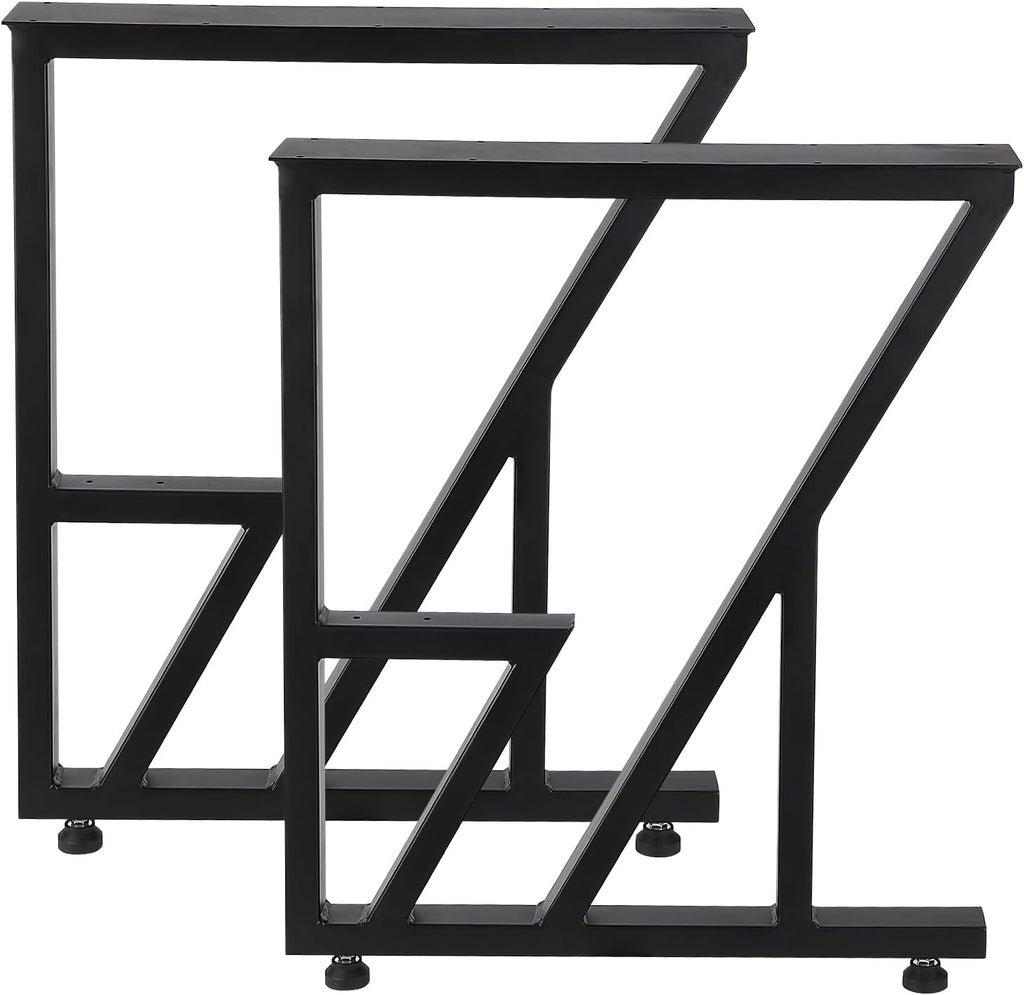 Black Heavy Duty Metal Table Legs 28"x124" (2PCS) S84576