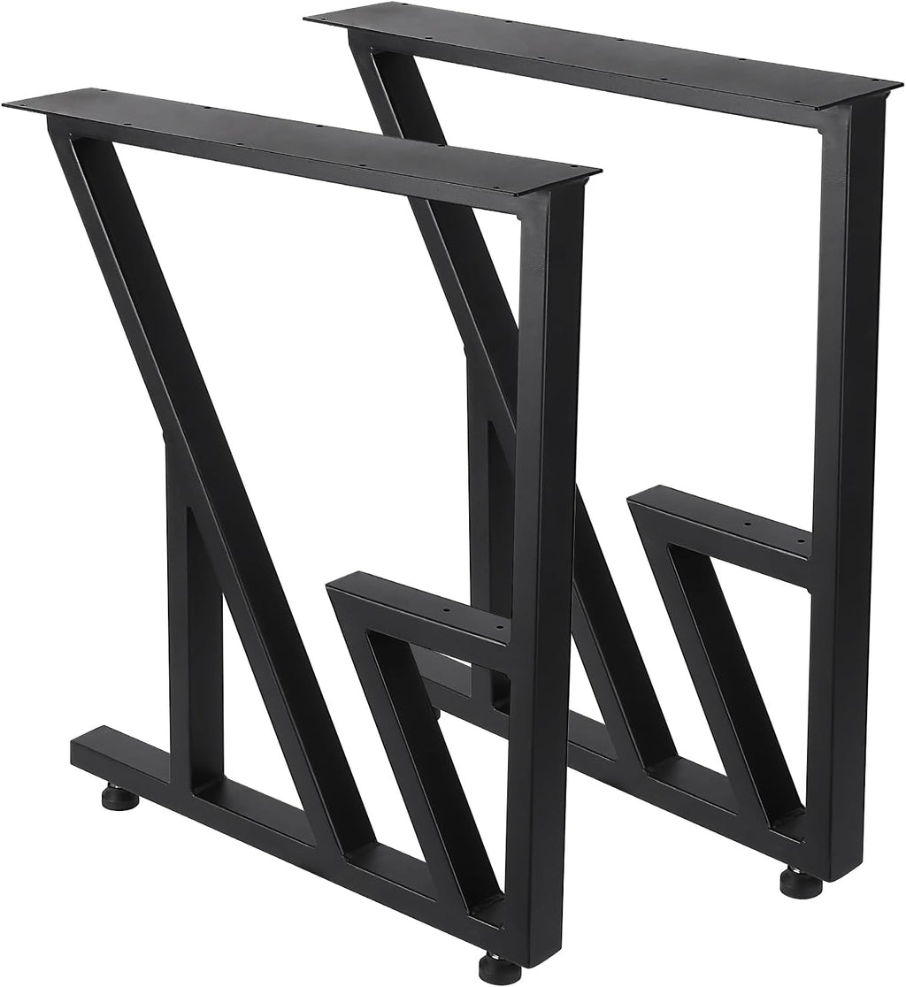 Black Heavy Duty Metal Table Legs 28"x124" (2PCS) S84576