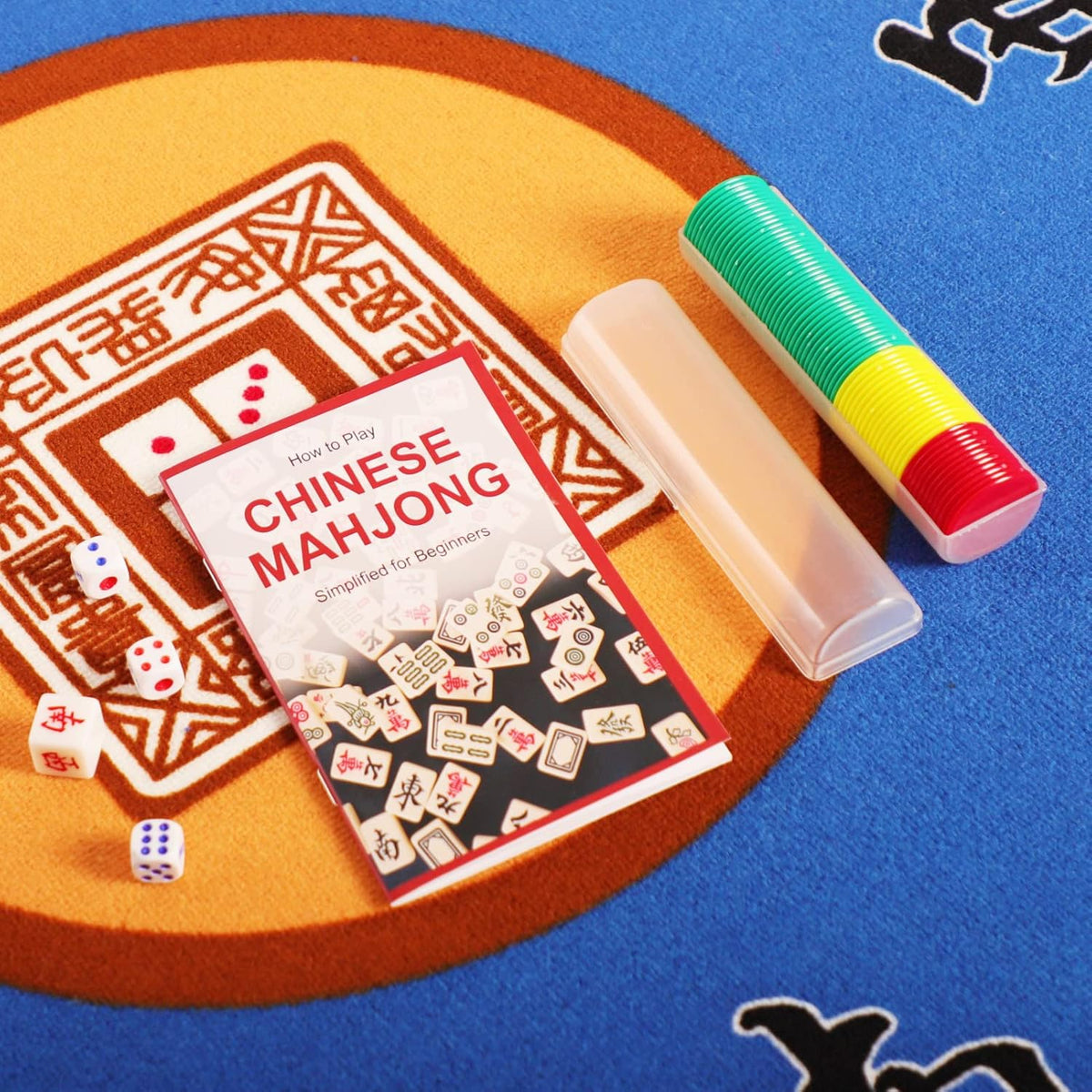 X-Large 1.6" Durable Melamine Mahjong Tiles with Carrying Case X465787