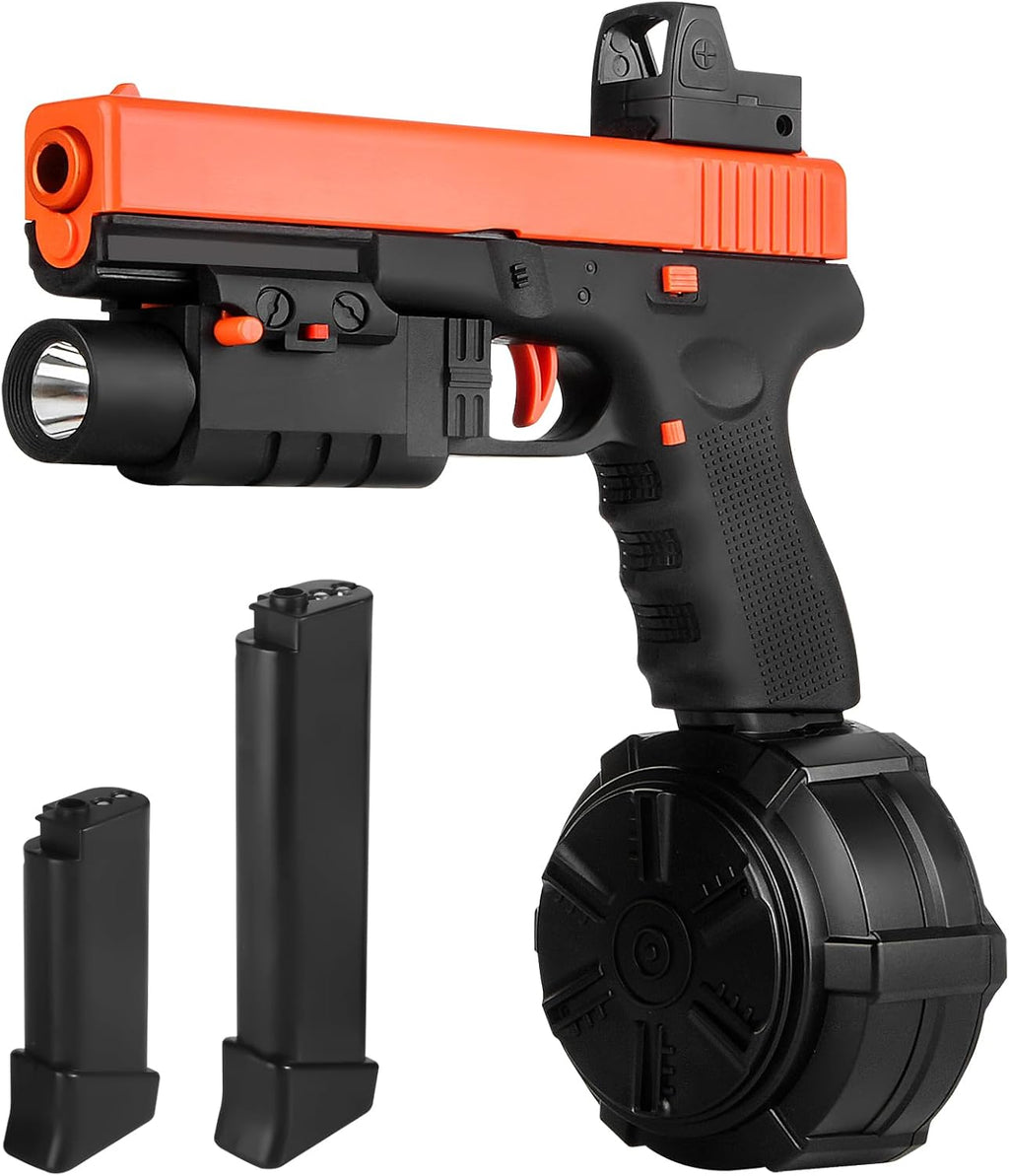 Orange Full Auto Splat-Blaster with Drum and Goggles H3677