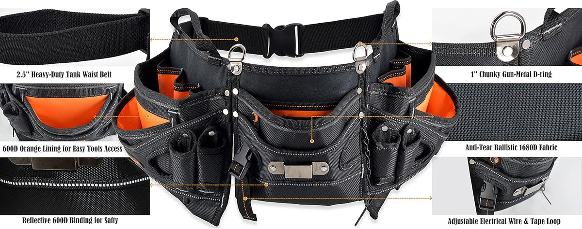 Heavy-Duty Electrician Tool Belt T254