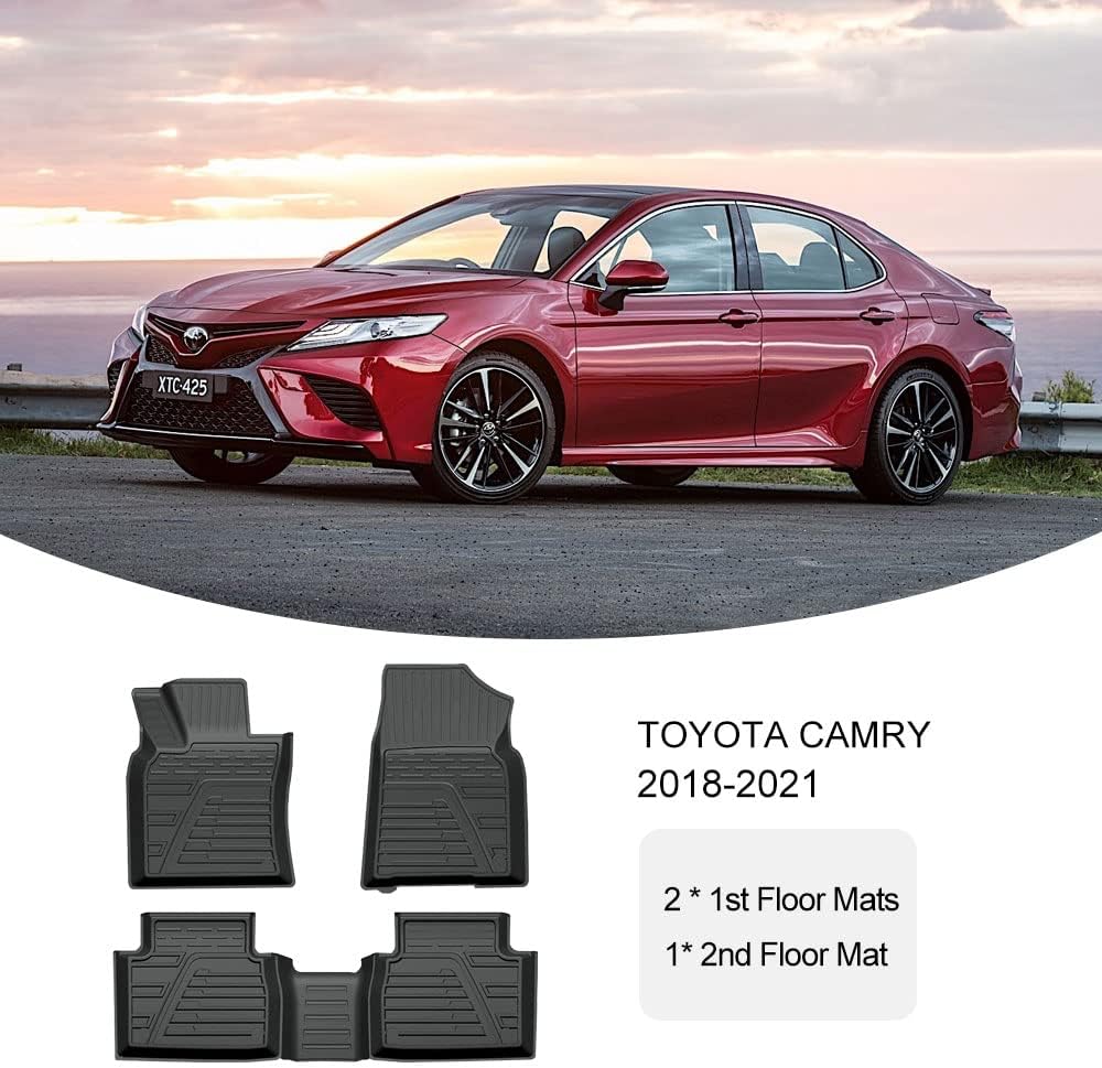 Black Rubber Floor Liner for Toyota Camry B436