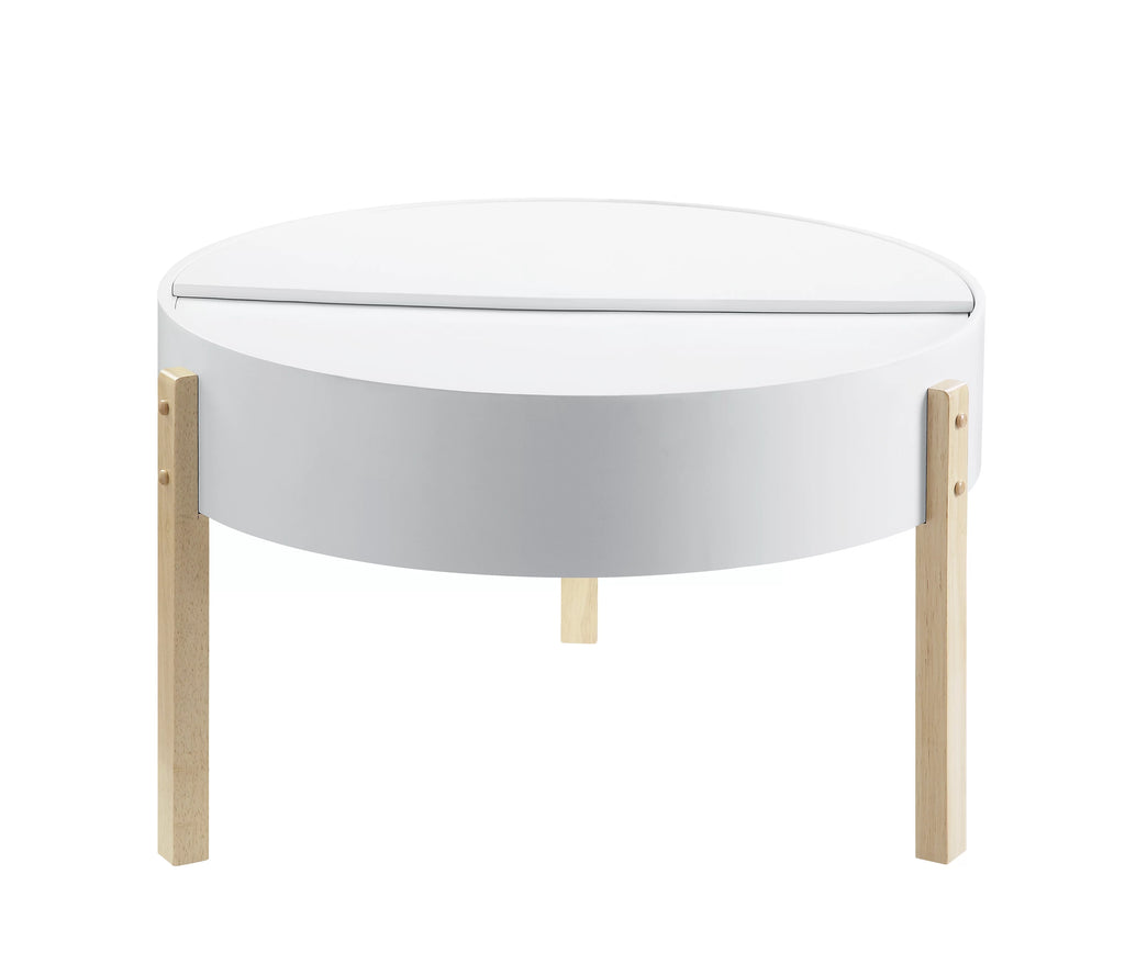 Round Wooden Coffee Table with Hidden Storage T9536