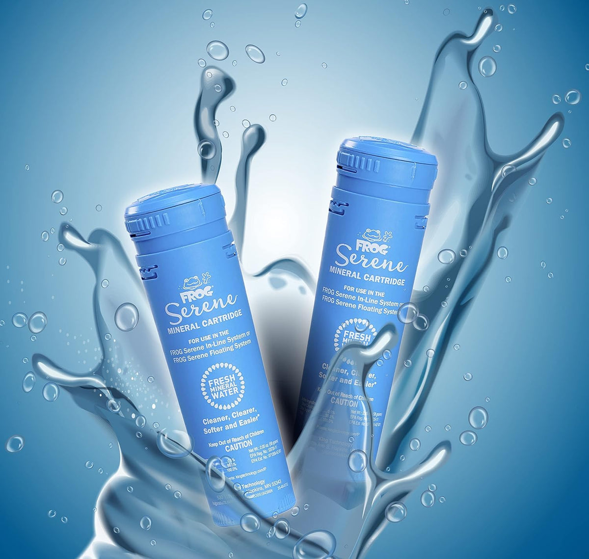 Blue Spa Mineral Cartridge 2 Pack with Scum Absorber S45206