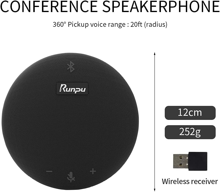 HD1080P PTZ Conference Room Camera with Wireless Bluetooth USB Conference Microphone and Speaker L627365